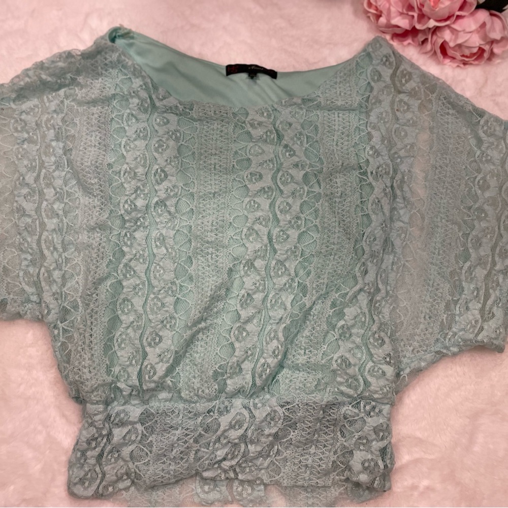Blue Lace Shirt Small